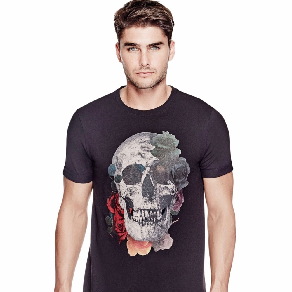 Skull floral tee